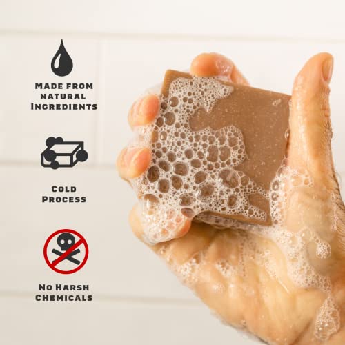 Dr. Squatch Basic Squatch Forest Pack - Pine Tar and Birchwood Breeze - Handmade Bar Soap With Organic Oils, Soap Gripper and Saver