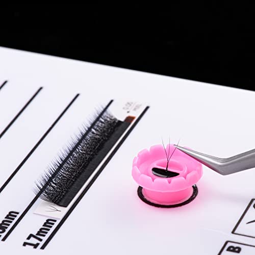 Glue Rings for Lash Extension, 200 PCS Volume Glue Holder, Easy Fan Lashes Ring, Flower Cup for Lash Extension Supplies, Eyelash Extension Rings Holder