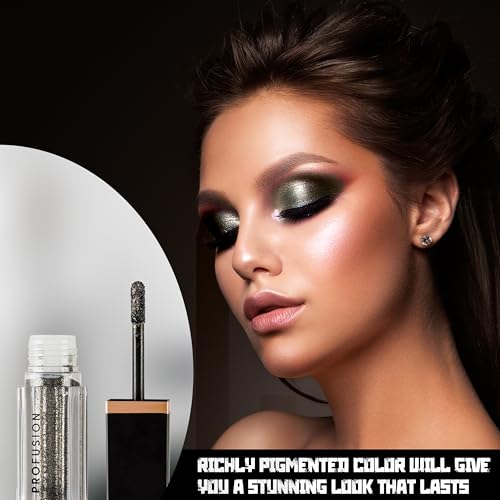 Profusion Cosmetics Eye Sparkler Duo Set - Liquid Eyeshadow & Waterproof Shadow Stick, Quick Dry & Long-Wearing, Smudge-Proof, High Shine Glitter Eye Makeup (Sizzle)