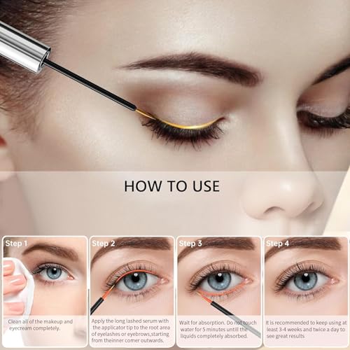 Eyelash Growth Serum Volumizing Lash Serum For Eyelash Growth Longer & Thicker Lash Enhancing With Natural Formula Vegan & Cruelty-Free (8 mL)
