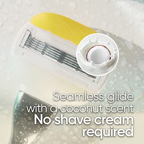 Gillette Venus ComfortGlide Womens Razor Blade Refills,Infused with Olay Coconut Scent,6 Count (Pack of 2)