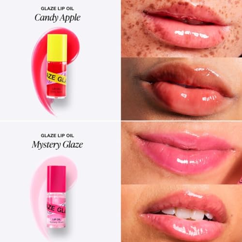 INNBEAUTY Project Iconic Lips Glaze Duo, Hydrating Vegan Lip Oil Gloss Hybrid, x2 0.2 OZ