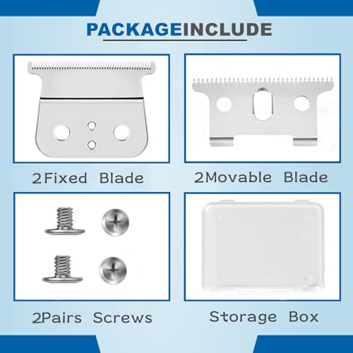 Replacement Blades for Andis T Outliner,Compatible with G,GO,GTO,GTX Trimmers,High Heat Resistance Blades Compatible with Headliner LS2,LS3 Replacement Blades.