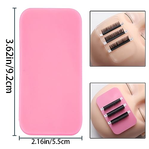 10 PCS Silicone Lash Pad Rectangle Eyelash Extension Pad for Eyelash Extensions Loose Lash Lash Grafting Gasket Pallet Reusable Silicone Pad Eyelash for Women and Lash Extension Supplies Tools
