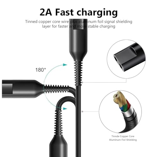12V Charger Fit for Braun Shaver Series 9 7 5 3 1, 310s 3040s 9577cc 9517s 7085cc 12V Charging Cord Replacement for Braun S3 S5 S7 S9 Electric Razor Shaver Trimmer Power Adapter Charging Cable Cord