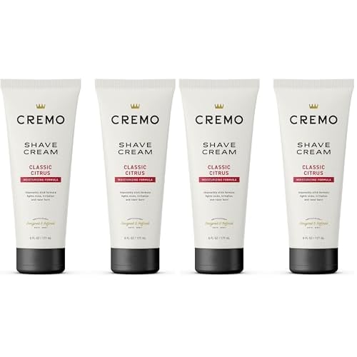 Cremo Shaving Cream Mens,Astonishingly Superior Ultra-Slick Shaving Cream for Men,Fights Nicks,Cuts And Razor Burn,6 Fl Oz,(Pack of 4)