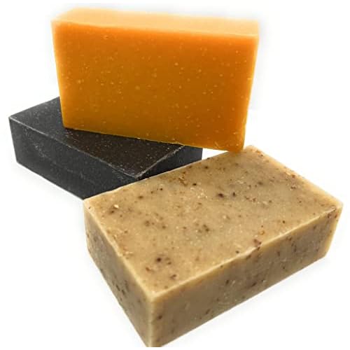 All Natural Firefighter Bar Soap, 3 Bar Variety Pack-Black Tea Tree, Blazing Citrus and Oatmeal Spice