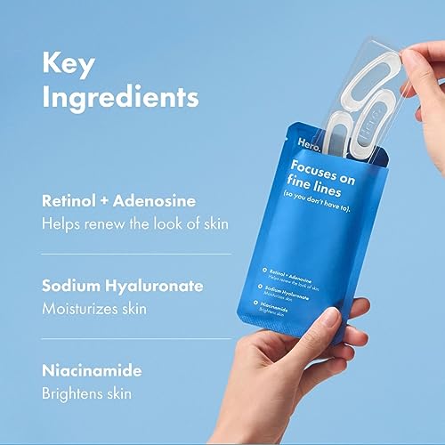 HERO COSMETICS Mighty Patch¢â for Fine Lines Patches - Featuring Retinol and 1,390 dissolving Micropoint¢â Points to Help Renew the Look of Skin (6 Count)
