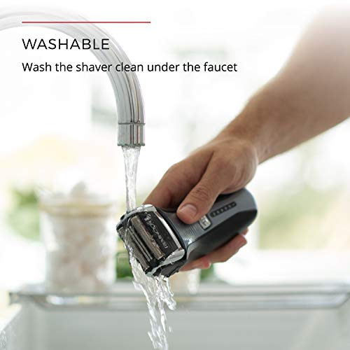 Remington F5 Power Series Foil Shaver, Electric Razor for Men, Cordless Rechargeable with Pop Up Trimmer, Pivot & FlexFoil Technology, Lightweight Handheld Design, Black