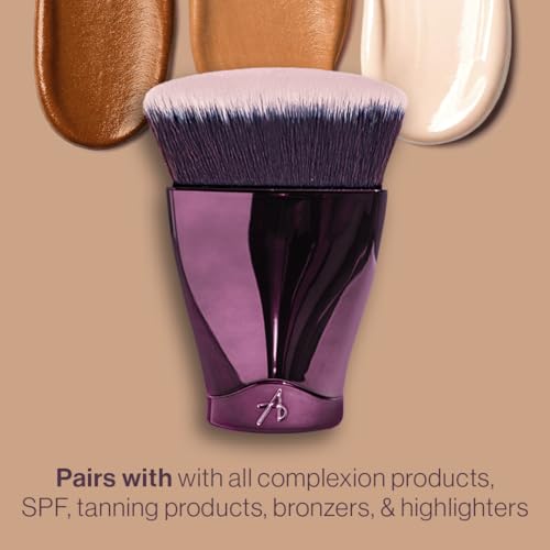 Anisa Beauty Pinnacle Face & Body Brush | Full-Coverage Makeup Brush for Foundation, Liquid, Powder & Skincare | Soft, Dense Vegan Bristles for Seamless Blending |Travel-Friendly Beauty Tool