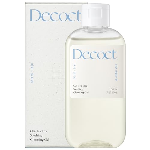 Oat-Tea Tree Soothing Cleansing Gel 160ml ? Hydrating and Calming with 10% Oat Water & Tea Tree Oil for Sensitive Skin ? Reduces Blemish, Controls Oil ? Vegan Korean Skincare