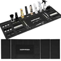 Magnetic Barber Mat, Large Magnetic Barber Mats For Clippers and Supplies, Barbershop Pad for Station, Beauty Salon Table Matt, Tool Organizer for Pro Hairstylist, 4PCS