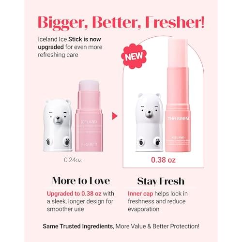 THESAEM Iceland Hydrating Collagen Eye Stick 0.38 oz - Anti-wrinkle Moisturizing Eye Balm for Saggy Skin ? Under Eye Treatment - Balm to Smooth Skin Texture - Rose Scent