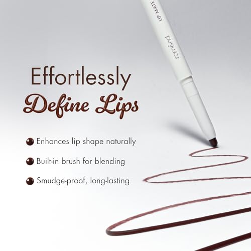 rom&nd LIP MATE PENCIL 07 Fig Spread - Precision Semi-Matte Lip Liner with Blending Brush for Effortless Natural Overlining, Contour & All-Day Wear