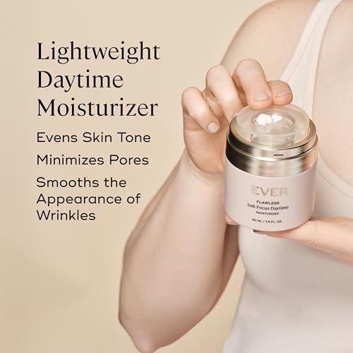 EVER Flawless Soft Focus Daytime Moisturizer - Complexion Enhancing AM Facial Moisturizing Lotion Cream That Delivers Glowing, Smoothed Skin 1.7 Fluid Ounce