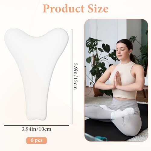 6 Pack Swimsuit Silicone Pads Camel No Underwear Guard Y Shape Silicone Concealer Insert Seamless Protection for Swimwear Yoga Pants Workout Leggings Comfort Reusable Washable(Clear)
