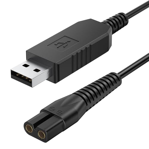 Vancle USB Charger for Wahl 9649, 5FT (1.5M) Cable, Compatible with Wahl Cordless Clipper Model 9649 9649P, Charger Cord Charging
