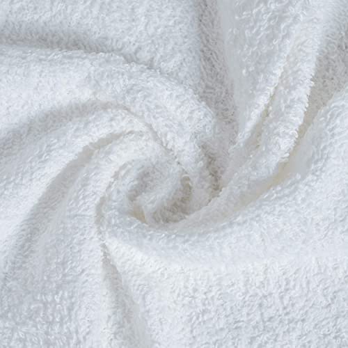 Softolle 100% Cotton Washcloths 60 Pack (12x12 Inches) Soft, Highly Absorbent Washcloth, Face Towels, Wash Cloths for Face, Ring Spun, Bulk Pack (White)
