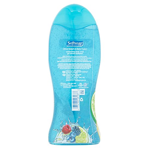 Softsoap Moisturizing Body Wash - Citrus Splash & Berry Fusion - Net Wt. 18 FL OZ (532 mL) Per Bottle - Pack of 3 Bottles