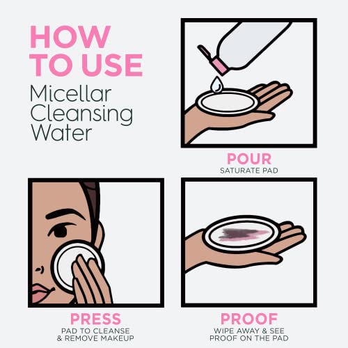 Garnier Micellar Cleansing Water,All-in-1 Makeup Remover and Facial Cleanser,For All Skin Types,3.4 Fl Oz (100mL),(Packaging May Vary),(Pack of 2)