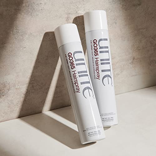 UNITE Hair ? GO365 Hairspray ? Adjustable 3-in-1 Styling Spray for Flexible to Strong Hold ? Brushable, Non-Flaking & Humidity-Resistant ? 10 Oz