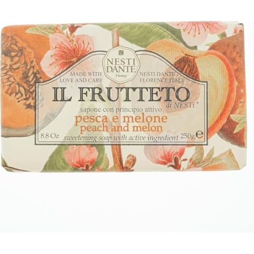 Nesti Dante Nesti dante il frutteto sweetening soap - peach and melon, 8.8oz, 8.8 Ounce