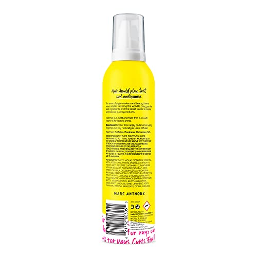 Marc Anthony Curl Enhancing Styling Foam, Extra Hold | Vitamin E & Silk Proteins | Anti-Frizz | Mousse | Pack of 2