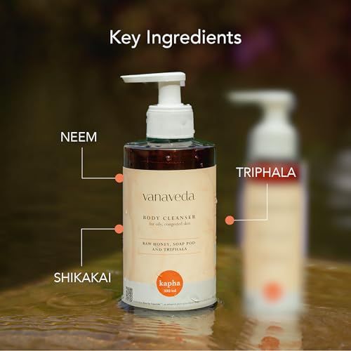 Body Cleanser Kapha | Purifying Ayurvedic Body Wash with Neem, Honey & Triphala for Oily, Congested Skin | Balancing Cleanser for Kapha Prone Skin | Sulfate-Free | 300ml