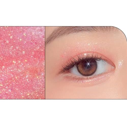 TONYMOLY Lovely Beam Bling Glitter 03 Pink Beam ? Multi-Use Glitter for Eyes, Under-Eye Highlight & Eye Makeup, Sparkling Korean Cosmetic for Defined, Youthful Looks