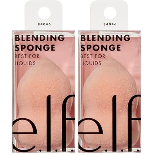 e.l.f. 84046 Cosmetics Blending Sponge, Flawlessly Applies Makeup for a Smooth, Professional Finish(1) (Pack of 2)