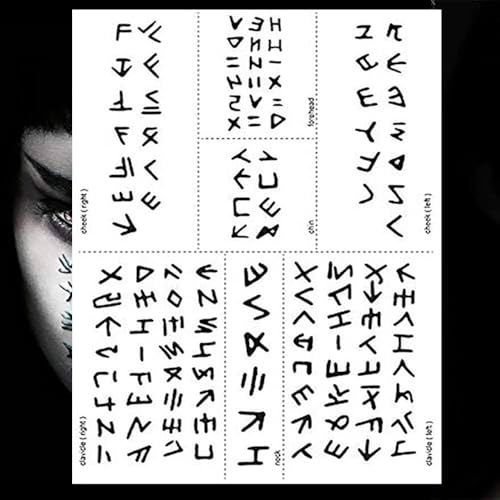 Greae The Mummy Halloween Scary Face Tattoo Temporary 3 Sheets Realistics Make Up For Costume Parties
