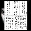 Greae The Mummy Halloween Scary Face Tattoo Temporary 3 Sheets Realistics Make Up For Costume Parties