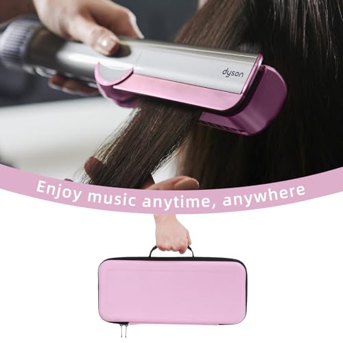 Hard travel Case Compatible with Dyson Airstrait Straightener, Carrying storage Bag for Airstrait HT01. (Pink)