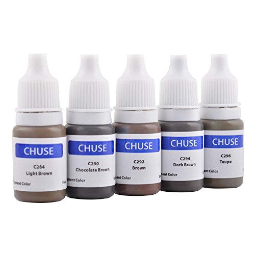 CHUSE Microblading Ink Permanent Makeup Pigment 0.35oz/10ml Eyebrow Ink Microblading Pigment for Eyebrow Eyeliner (C290 Chocolate Brown)
