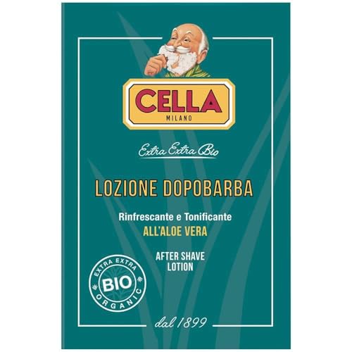 Cella Milano Aloe Vera After?Shave Splash, 100?ml ? Invigorates & Cools Skin with Classic Barbershop Scent ? Made in Italy