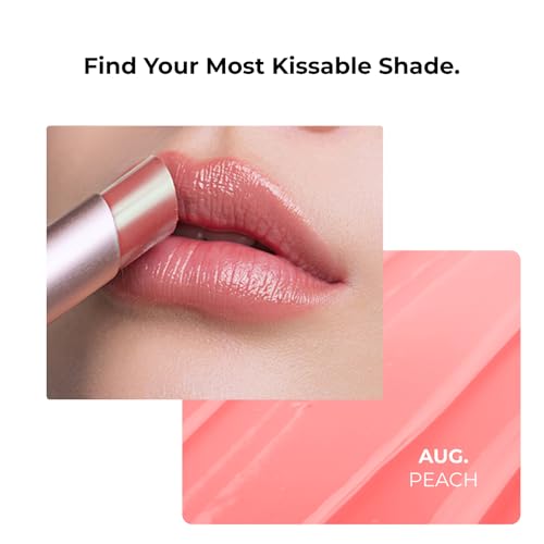 Color In Balm ? Vegan 3-in-1 Tinted Lip Balm with Jeju Camellia Oil | Hydrating, Non-Sticky, Clean Beauty Lip Care for Soft, Naturally Tinted Lips | 4g (0.14oz) (#4 AUG. Peach Fresh Peach Pink)