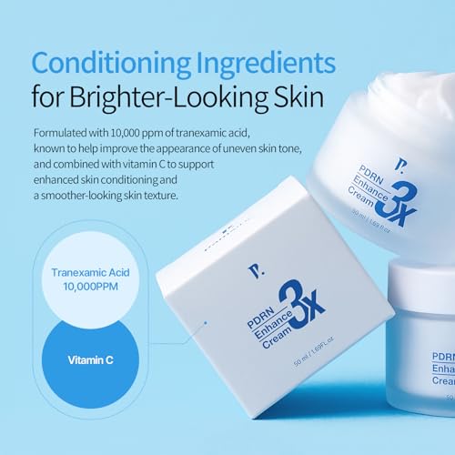 3X PDRN Enhance Cream | Korean Aesthetic Spa Barrier Recovery | 3rd Gen Vegan-Friendly PDRN | Tranexamic Acid 10,000ppm + Trehalose | Post-Treatment & Device Use Comfort | 1.69 fl.oz