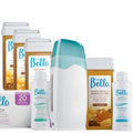 Depil Bella Bundle Kit Waxing Roller, 4 Painless Honey and propolis Roll on Cartridge, Hair removal for Women and men, Sensitive hair, At Home and professional Waxing, Brazilian Bikini, Legs.