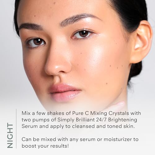 COSMEDIX Pure C Mixing Crystals, Vitamin C Powder for Face - Brightening Facial Skin Care Products for Fine Lines & Uneven Skin Tone - Ultra Fine Mixing Face Powder for Moisturizers & Serums