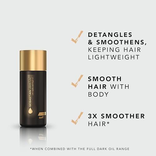 Sebastian Professional Dark Oil Lightweight Conditioner | Infused with Jojoba & Argan Oil for Silky, Smooth Conditioned Hair