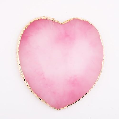 2Pcs Heart-Shaped Resin Nail Art Palette, Gold Edge Round Makeup Mixing Palette, Nail Polish Plate, Makeup,Nail Art Display Board Makeup Plate Cosmetic Mixing Tools Makeup Palettes,Makeup Palettes
