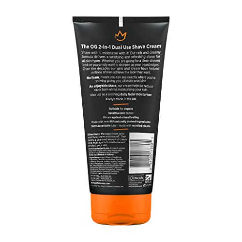King of Shaves 2-in-1 No Foam Shaving Cream & Daily Moisturising Face Cream for Men 5.92 fl oz TWIN PACK
