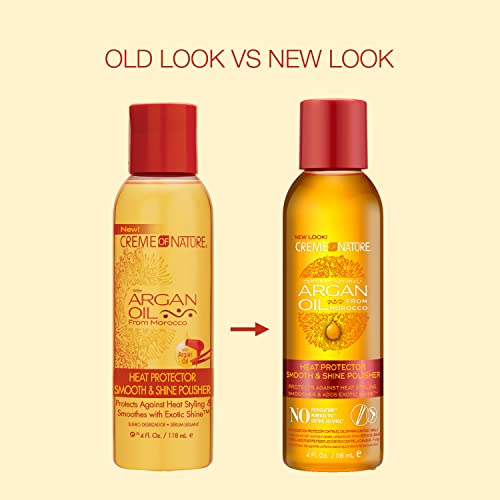 Creme of Nature Argan Oil for Hair, Smooth & Shine Hair Polisher, Argan Oil of Morocco for Anti Frizz Control, 4 Fl Oz (Pack of 2)