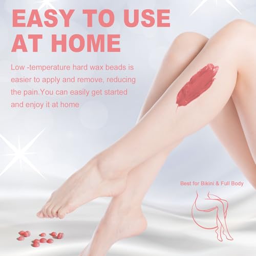 3lb Hard Wax Beads Bulk, Hypoallergenic Brazilian Waxing Bead, Unscented Sensitive Skin Stripless Coarse Hair Removal Wax bean Refill for Body, Face, Bikini Line, Underarm, Chest, Legs