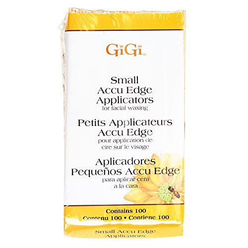 GiGi Accu Edge Wax Sticks for Hair Removal ? Small, Wax Applicator Sticks, Wooden Waxing Stick for Upper Lip & Eyebrows, 100 ct