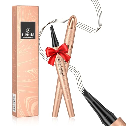 Microblading Eyebrow Pen - Eyebrow Pencils for Women, Long Lasting Waterproof Brow Pencil With Micro-Fork Tip Applicator and Stays on All Day£¬Gift for Women (Dark Brown)