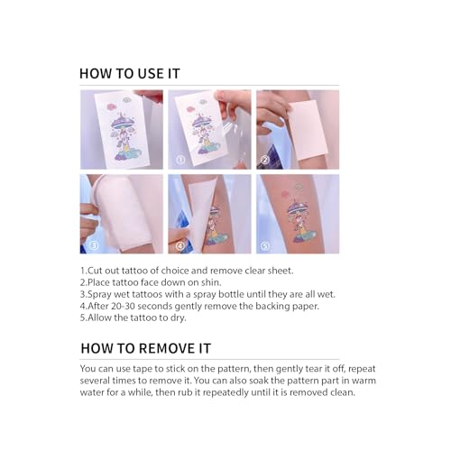 Glitter Unicorn Temporary Tattoos - 12 Sheets 120+ Styles Unicorn Mermaid Glitter Fake Tattoo Birthday Party Supplies Favors Q748