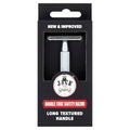 Double Edge Safety Razor, Chrome, 3-Piece Construction, Men's, Closed Comb Design, Single Blade, Weighted Precision Head