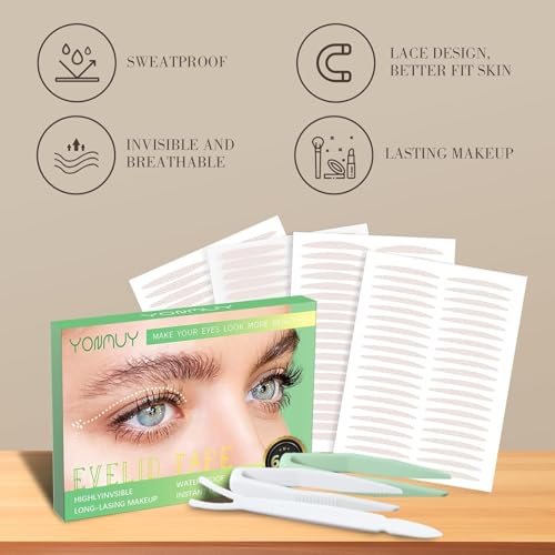 Double Eyelid Tape,Eyelid Lifter Strips,Eyelid Tape for Hooded Eyes Invisible,Hooded, Droopy Lids, Eyelid Tape for Hooded Eyes (640