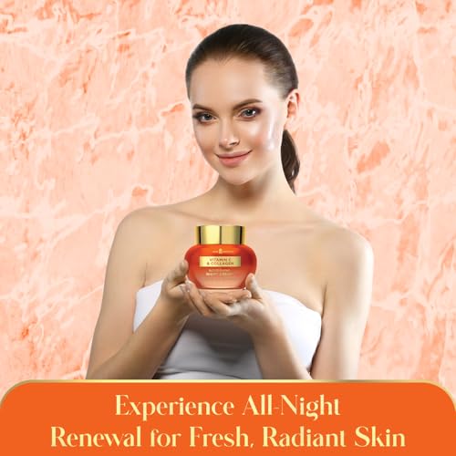Vitamin C & Collagen Face Moisturizer - Anti-Aging, Skin Tightening, Reduces Wrinkles - Dermatologist Tested, Cruelty-Free Korean Skin Care for All Skin Types - 1.69 Fl. Oz